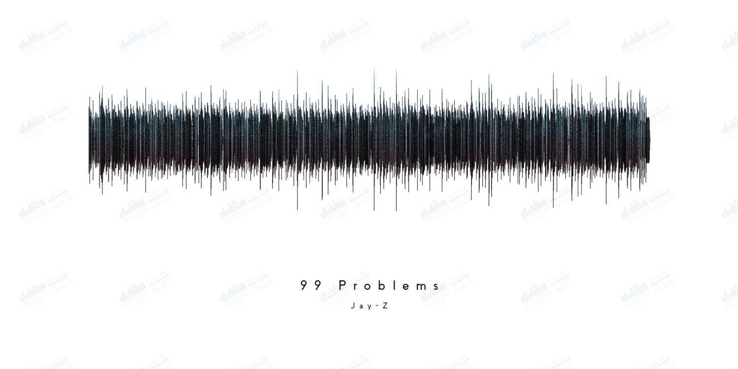 99 Problems by Jay-Z - Visual Wave Prints