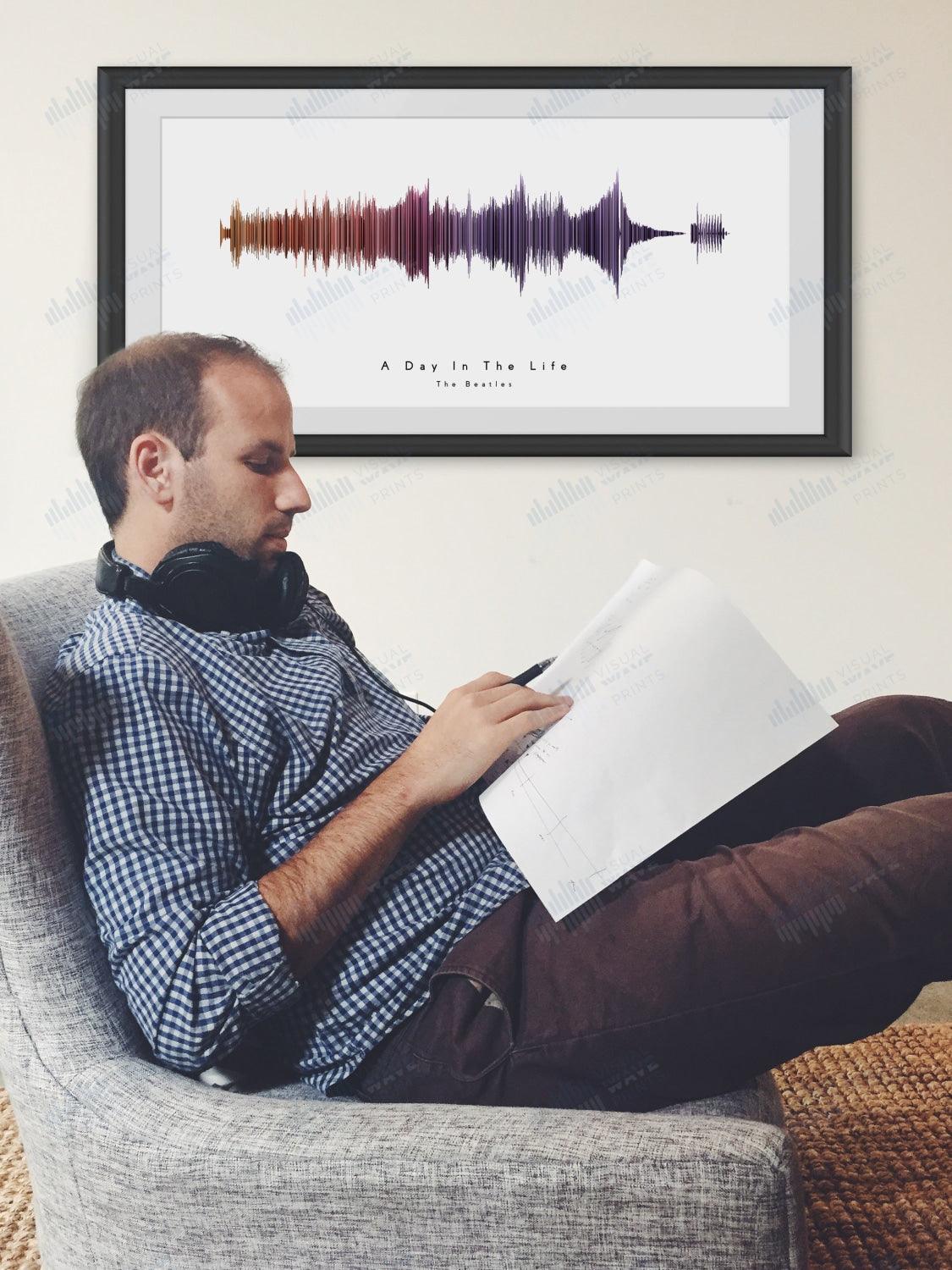 A Day in the Life by The Beatles - Visual Wave Prints