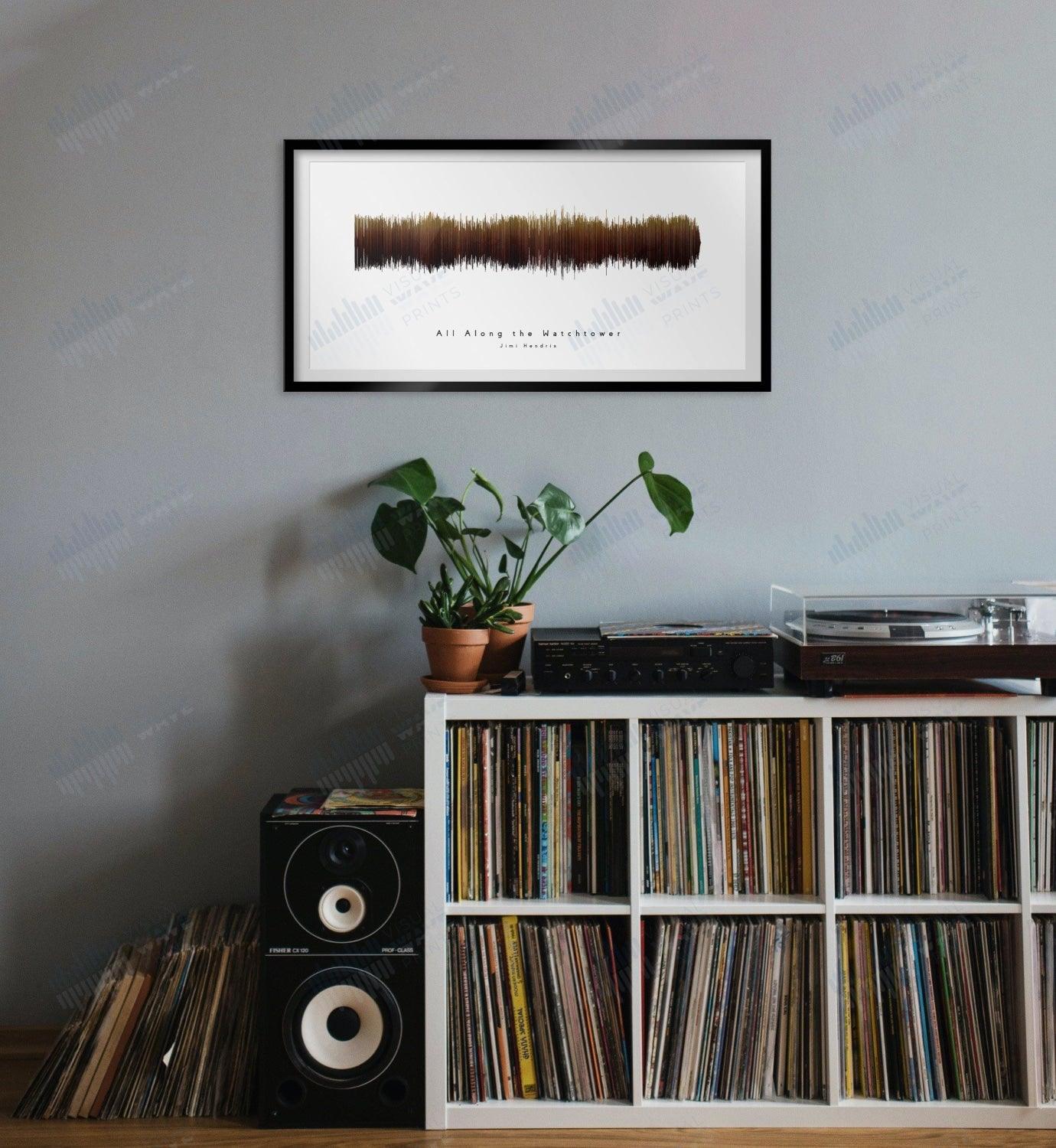 All Along the Watchtower by Jimi Hendrix - Visual Wave Prints