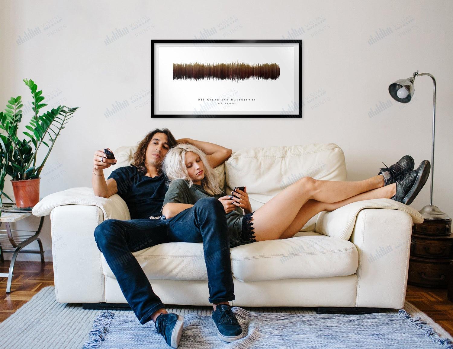 All Along the Watchtower by Jimi Hendrix - Visual Wave Prints