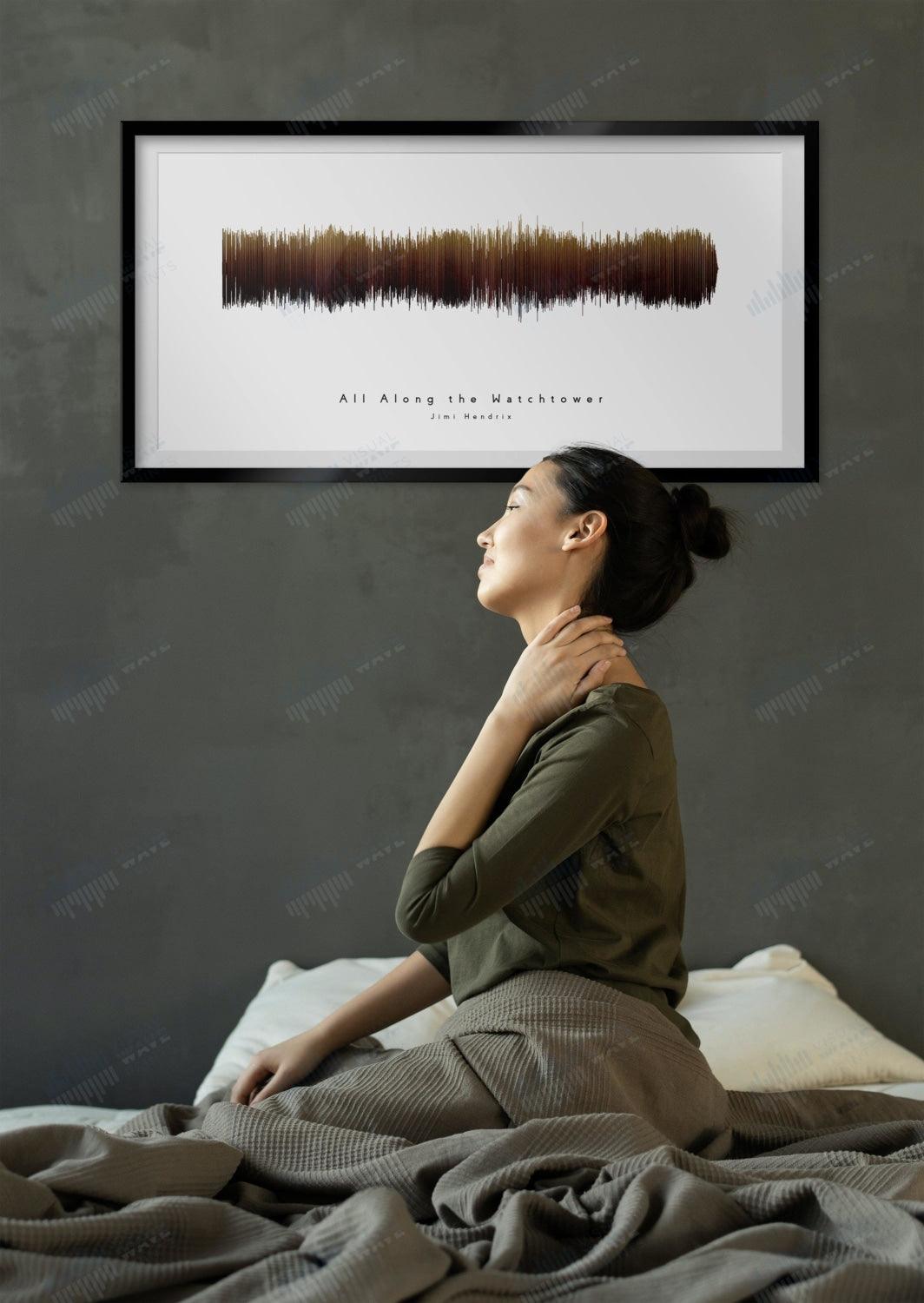 All Along the Watchtower by Jimi Hendrix - Visual Wave Prints