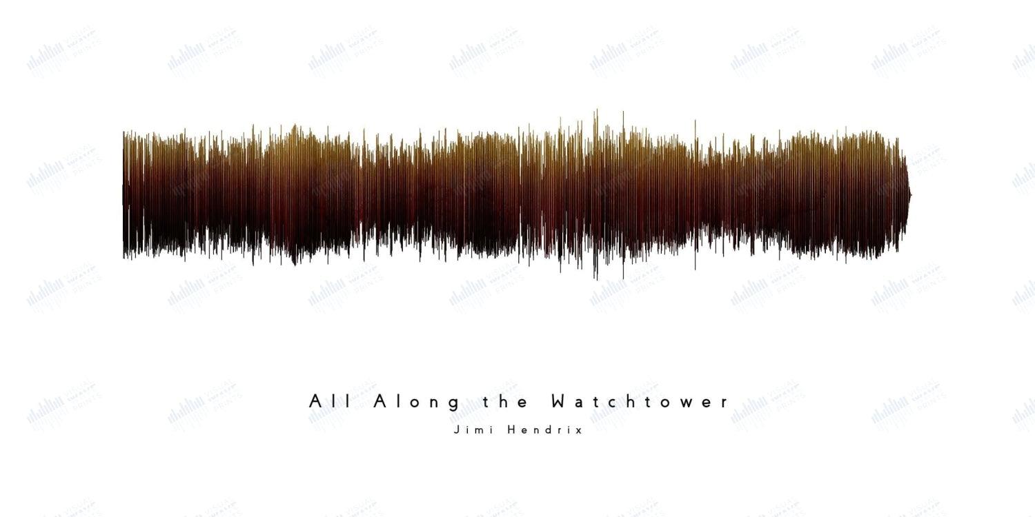 All Along the Watchtower by Jimi Hendrix - Visual Wave Prints