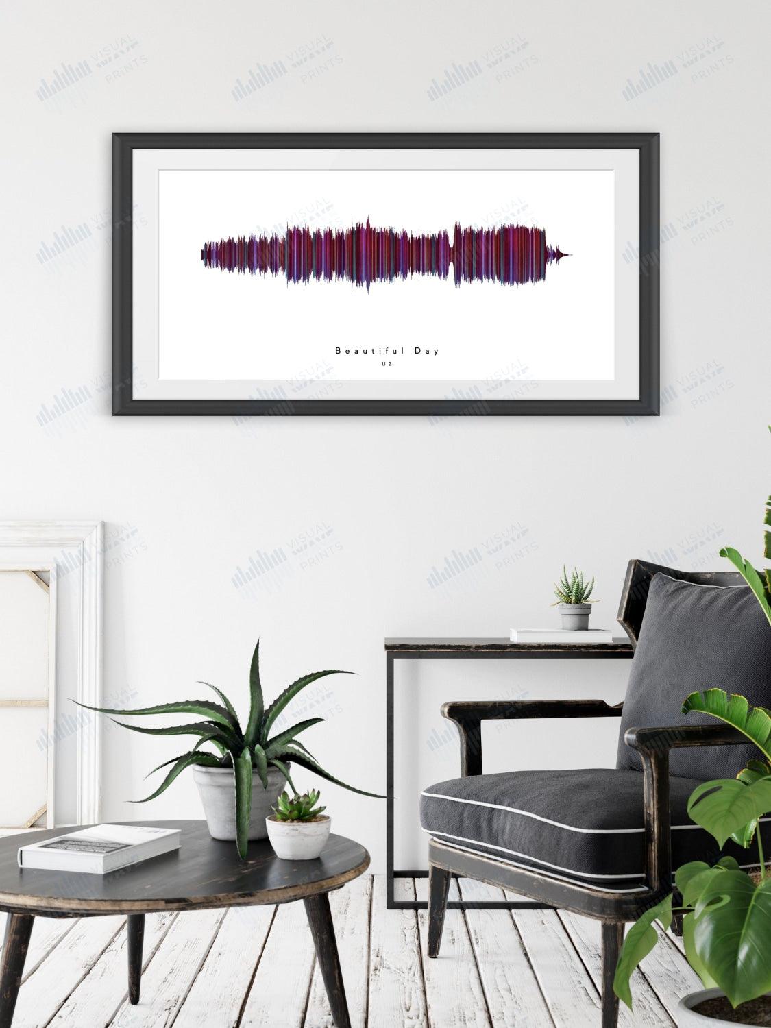 Beautiful Day by U2 - Visual Wave Prints