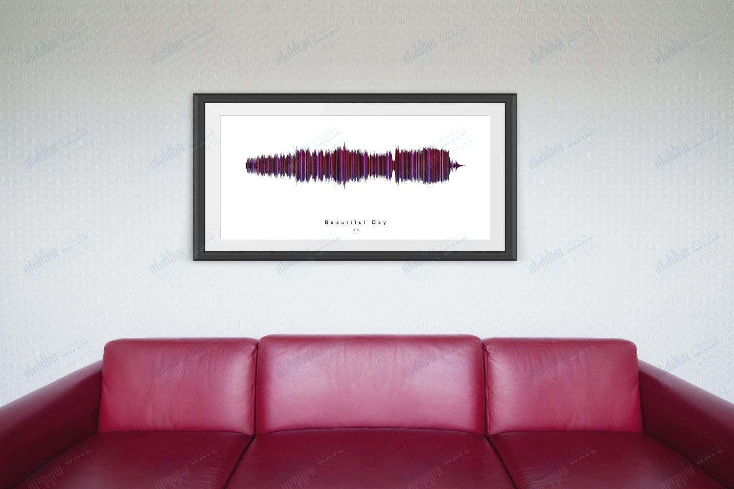 Beautiful Day by U2 - Visual Wave Prints