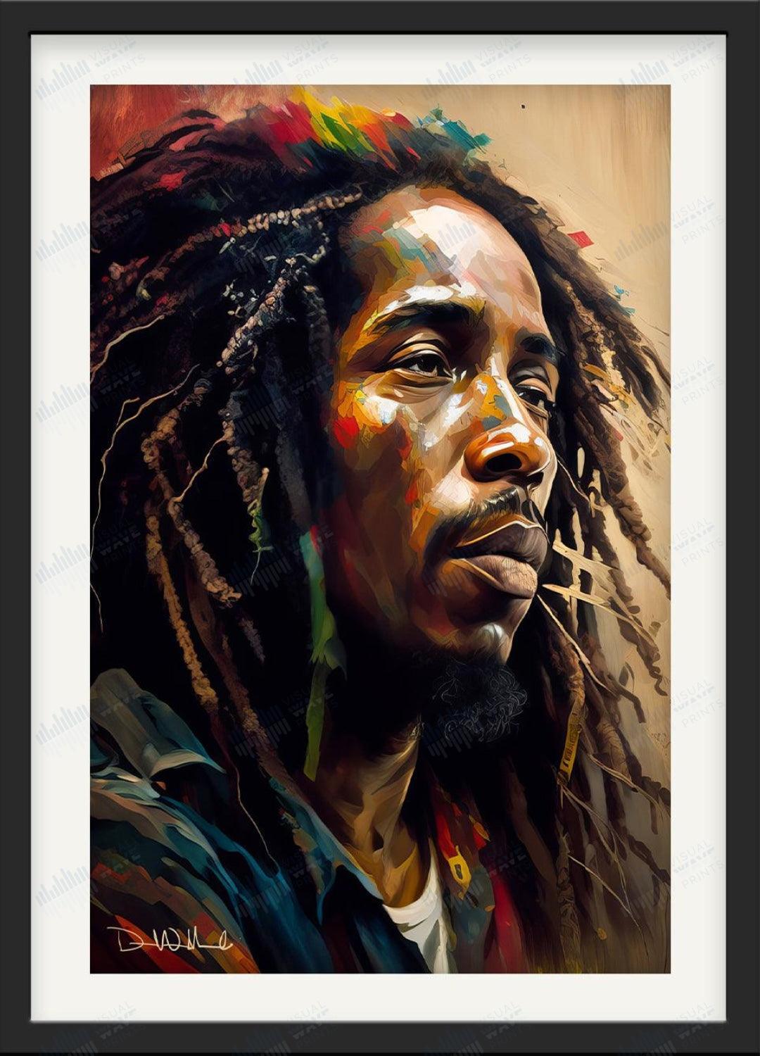 Wall Art Print Bob Marley Portrait, Gifts & Merchandise