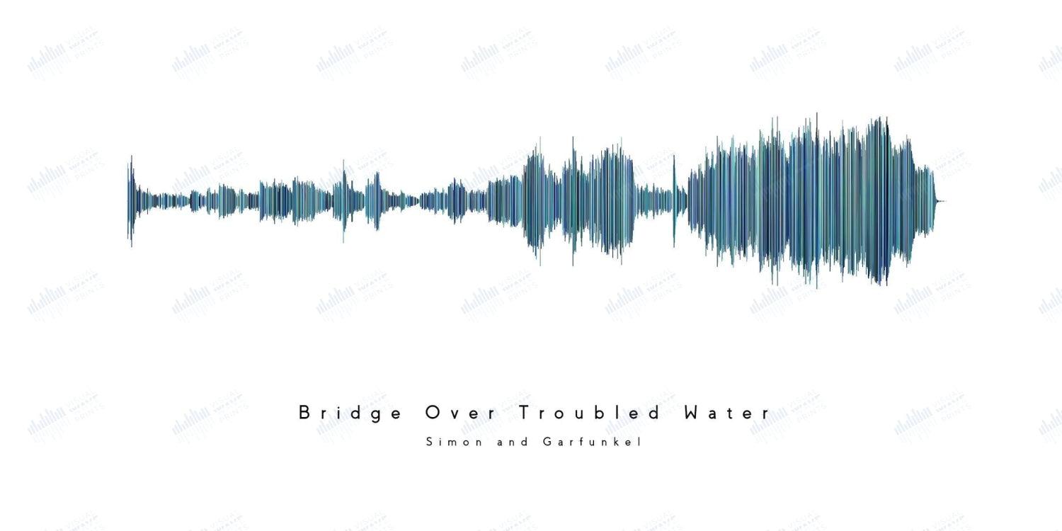 Bridge Over Troubled Water by Simon and Garfunkel - Visual Wave Prints