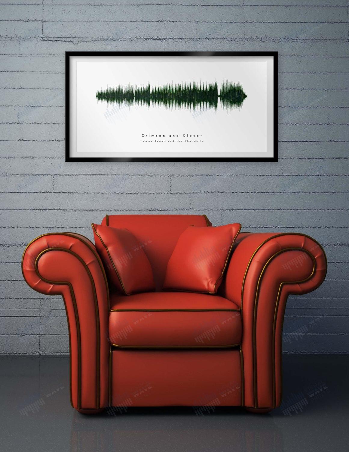 Crimson and Clover by Tommy James and the Shondells - Visual Wave Prints