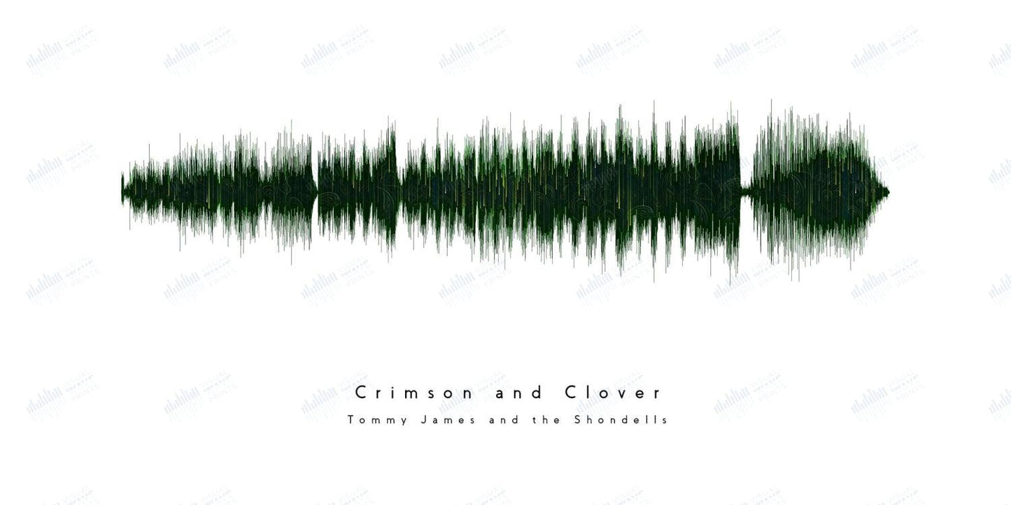 Crimson and Clover by Tommy James and the Shondells - Visual Wave Prints