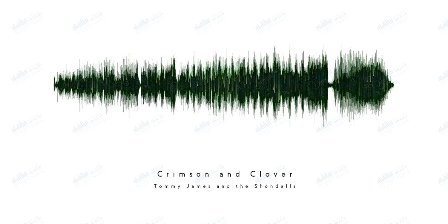 Crimson and Clover by Tommy James and the Shondells - Visual Wave Prints