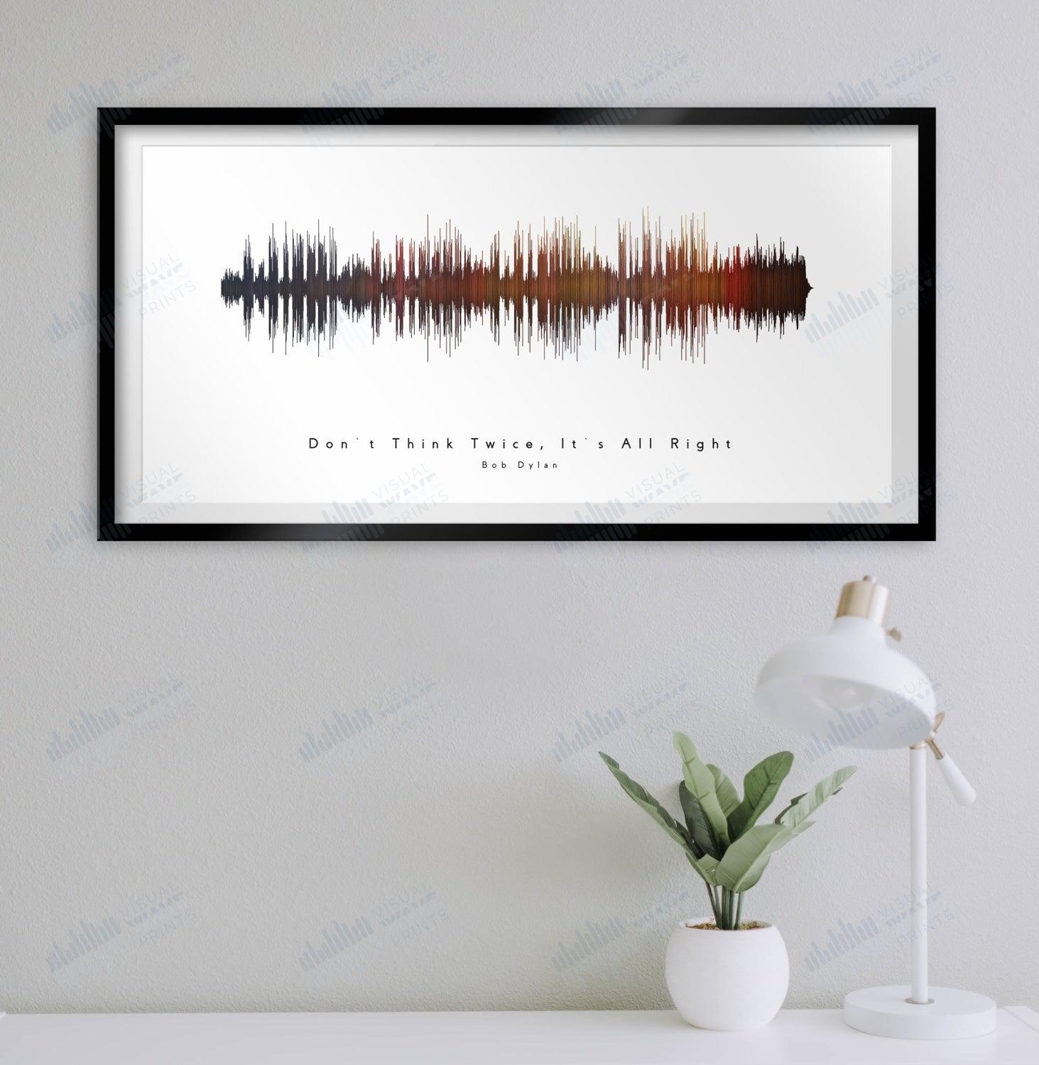 Don't Think Twice, It's All Right by Bob Dylan - Visual Wave Prints