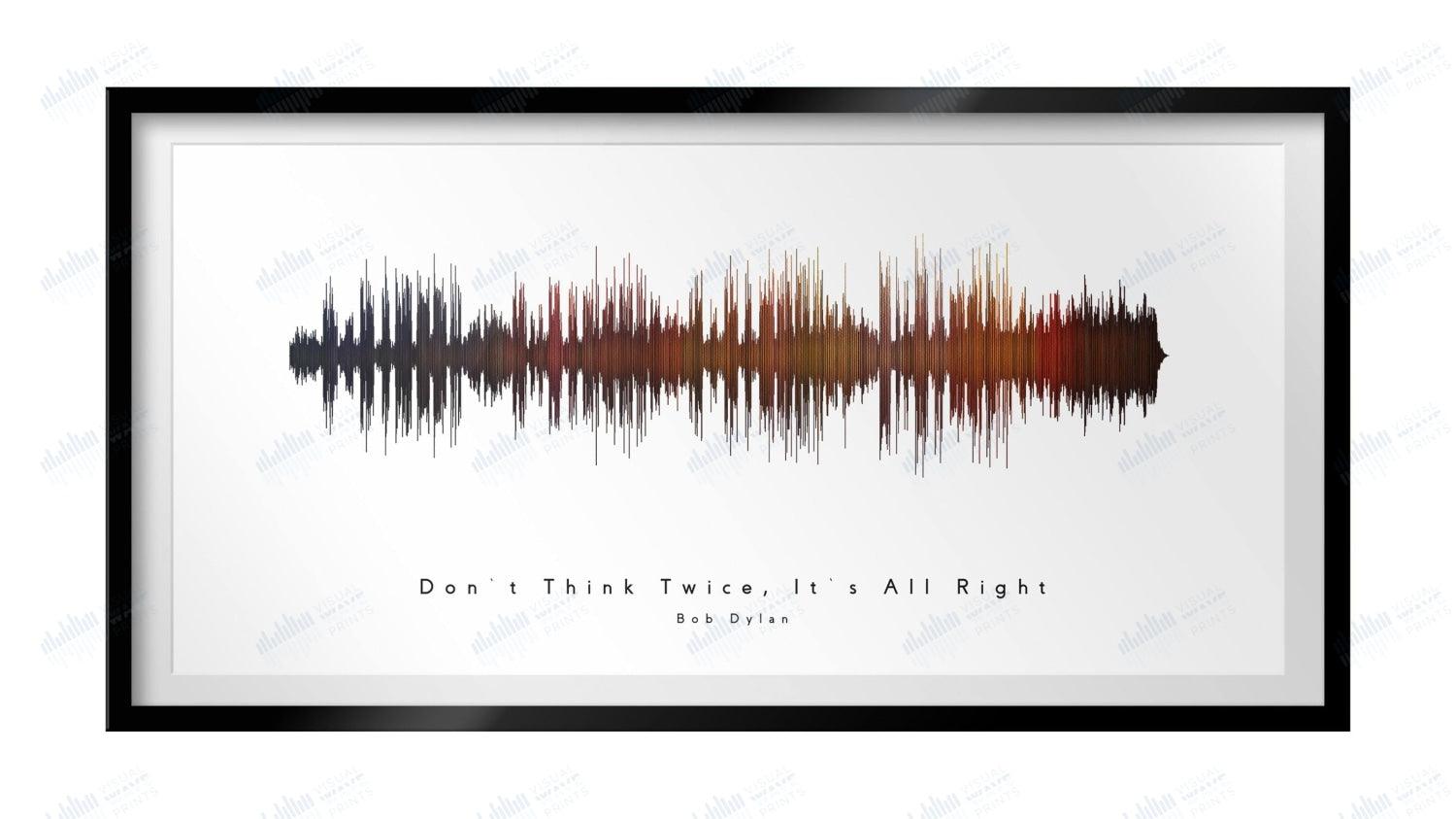 Don't Think Twice, It's All Right by Bob Dylan – Visual Wave Prints