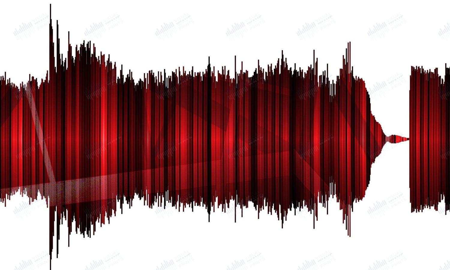 Eruption by Van Halen - Visual Wave Prints