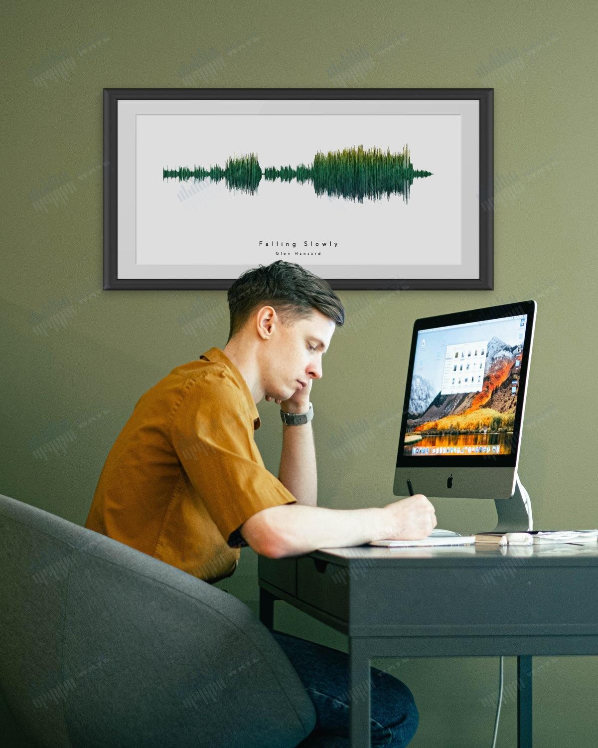 Falling Slowly by Glen Hansard - Visual Wave Prints
