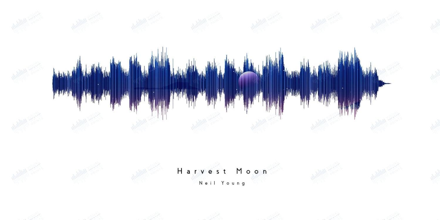 Harvest Moon by Neil Young - Visual Wave Prints