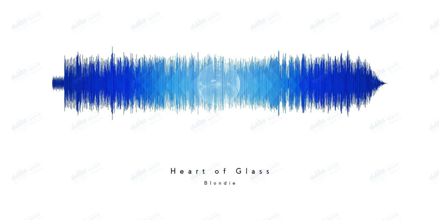 Heart of Glass by Blondie - Visual Wave Prints