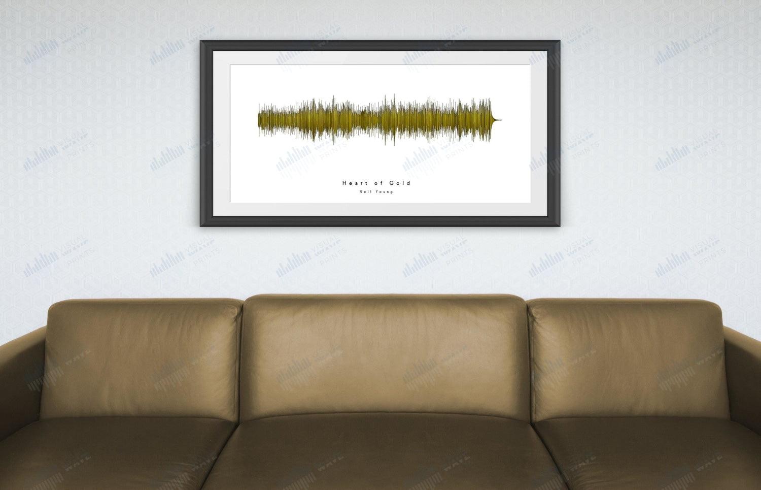 Heart of Gold by Neil Young - Visual Wave Prints