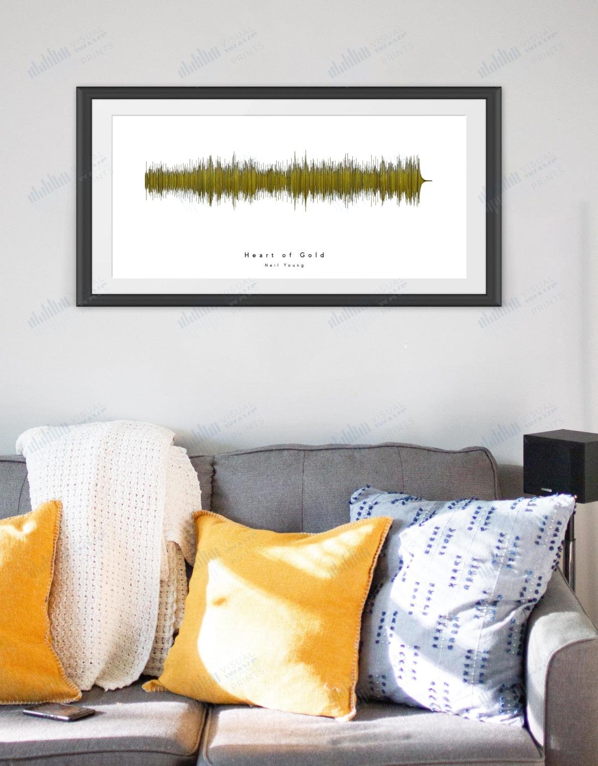 Heart of Gold by Neil Young - Visual Wave Prints