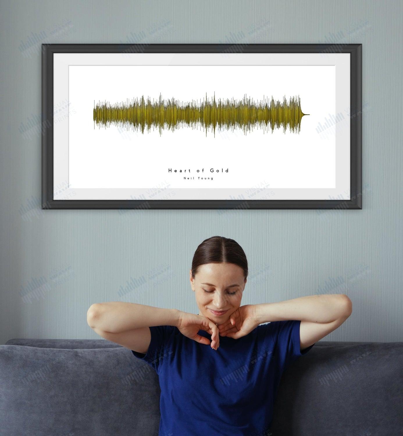Heart of Gold by Neil Young - Visual Wave Prints