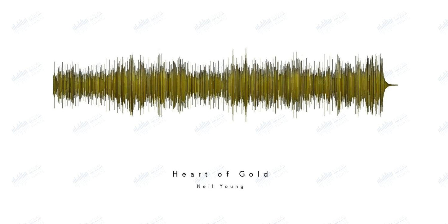 Heart of Gold by Neil Young - Visual Wave Prints