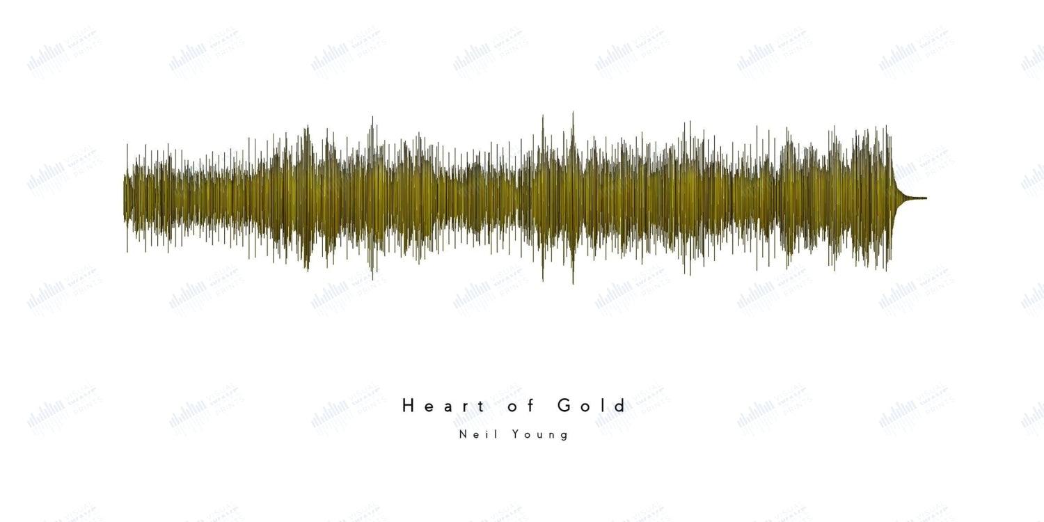Heart of Gold by Neil Young - Visual Wave Prints