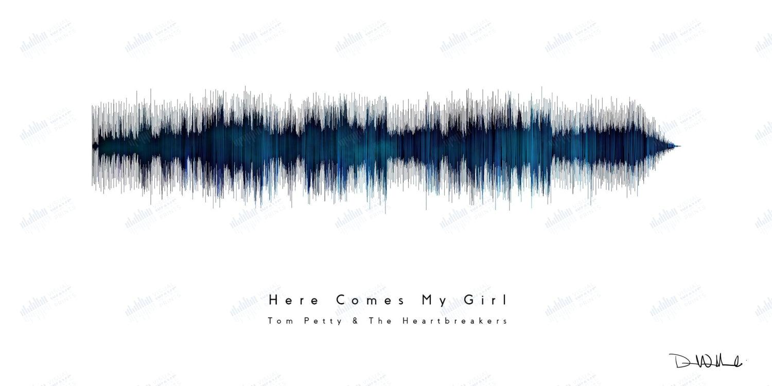 Here Comes My Girl by Tom Petty and the Heartbreakers - Visual Wave Prints