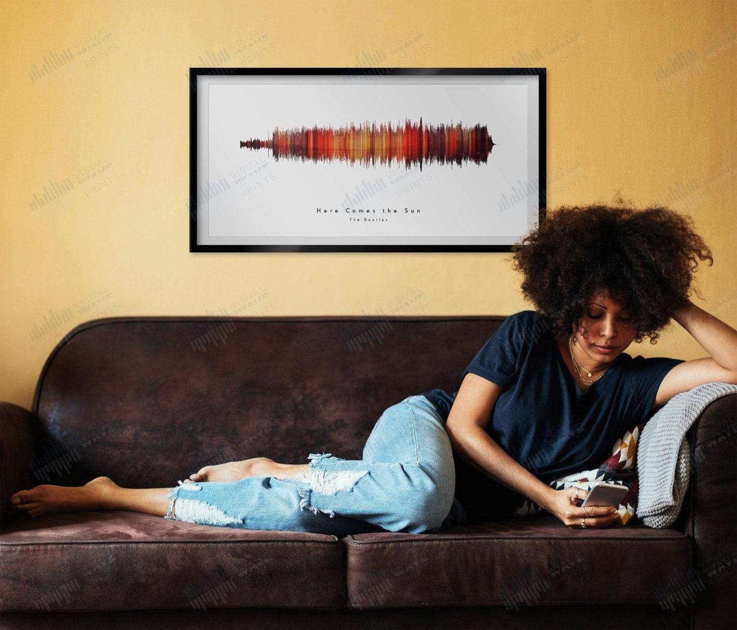 Here Comes the Sun by The Beatles - Visual Wave Prints
