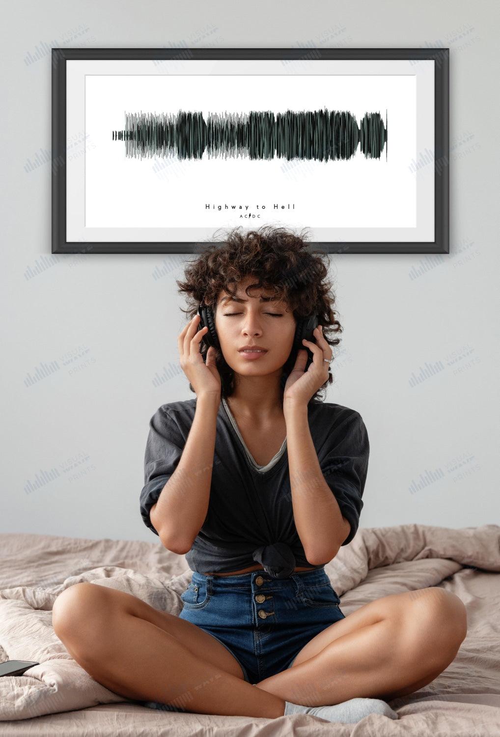 HIghway to Hell by AC/DC - Visual Wave Prints