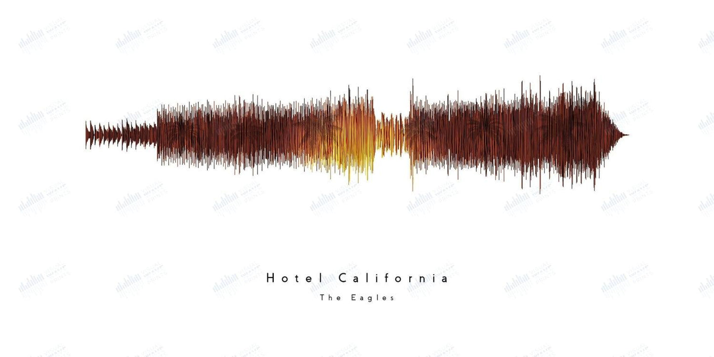 Hotel California by The Eagles - Visual Wave Prints