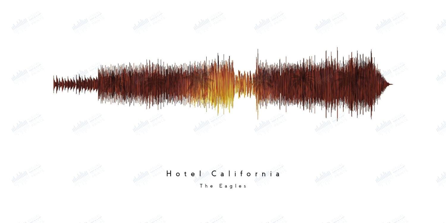 Hotel California by The Eagles - Visual Wave Prints