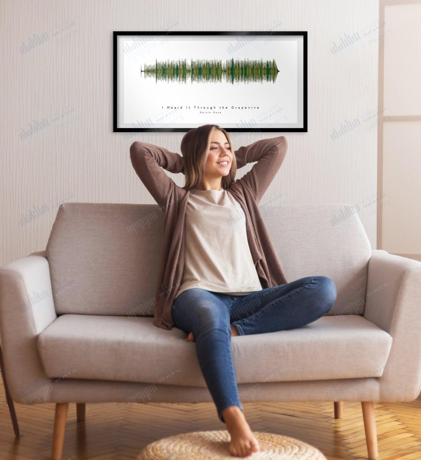I Heard It Through the Grapevine by Marvin Gaye - Visual Wave Prints