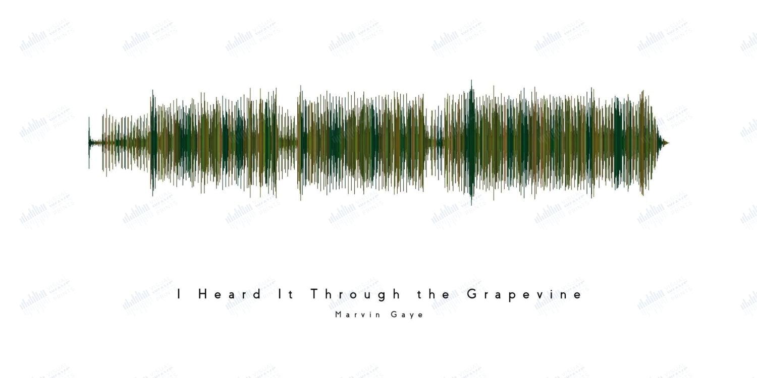 I Heard It Through the Grapevine by Marvin Gaye - Visual Wave Prints