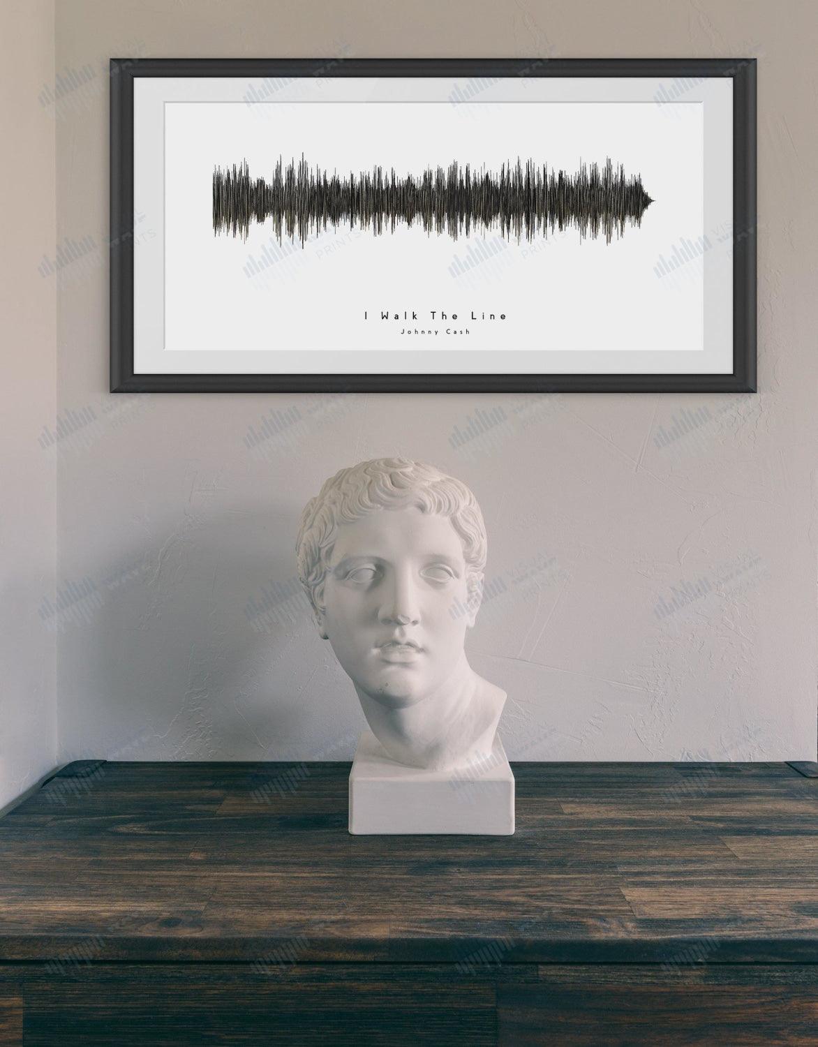 I Walk the Line by Johnny Cash - Visual Wave Prints