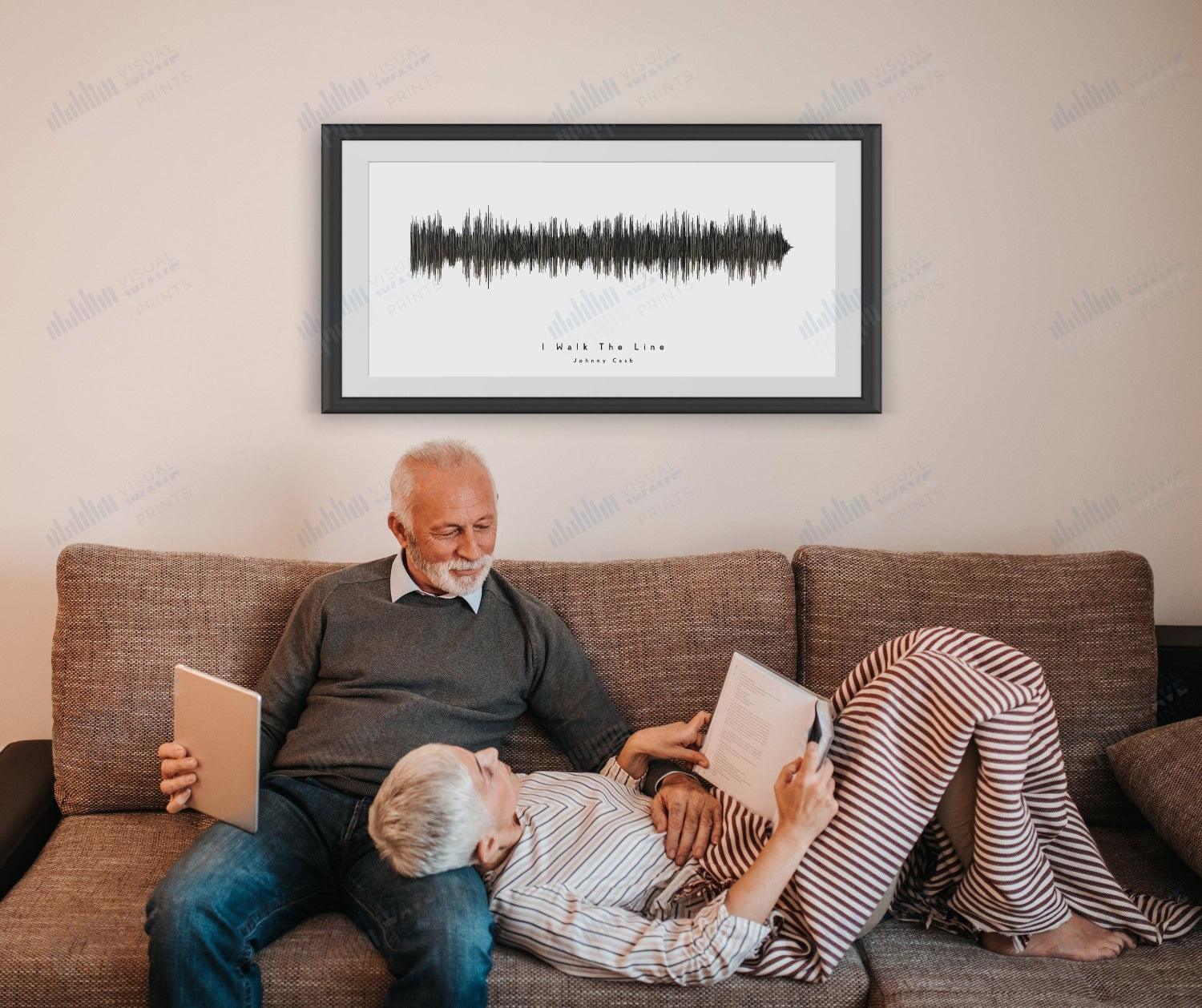 I Walk the Line by Johnny Cash - Visual Wave Prints