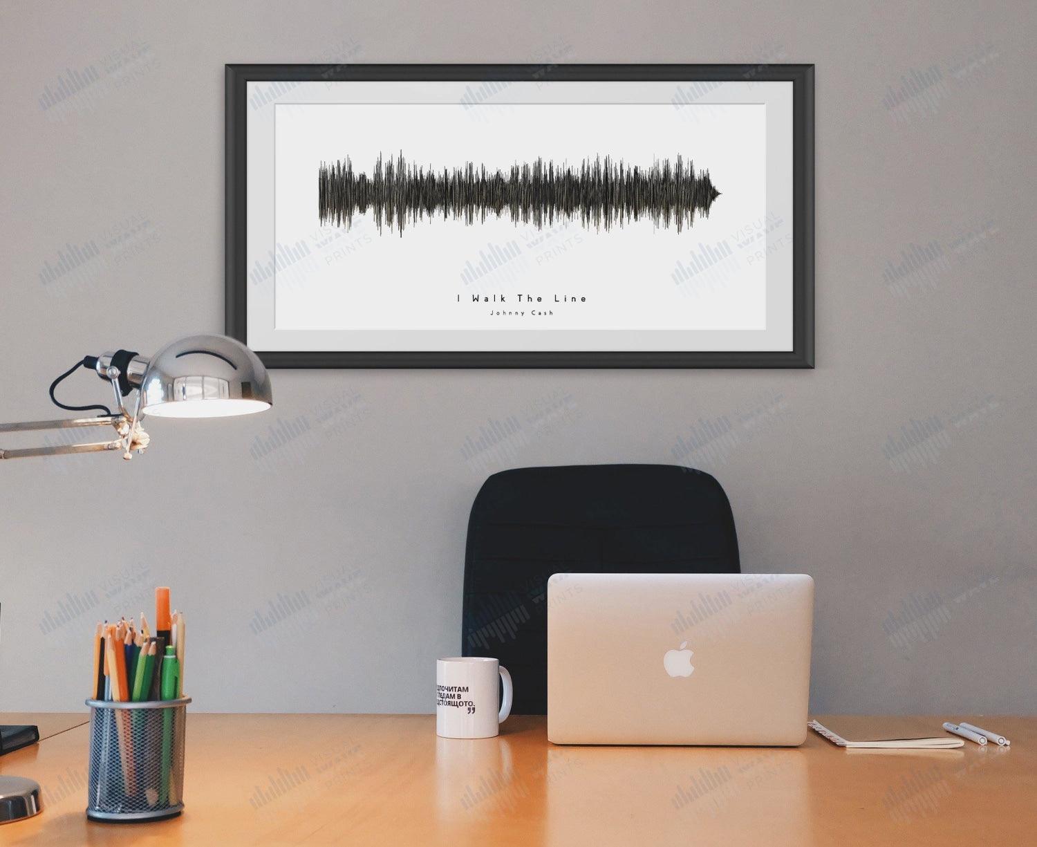 I Walk the Line by Johnny Cash - Visual Wave Prints