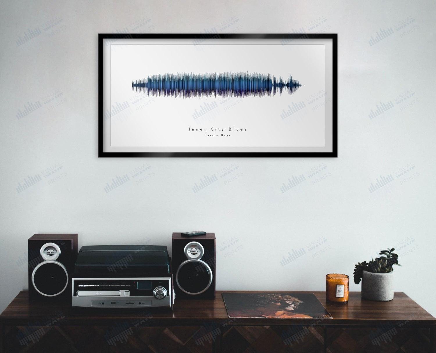 Inner City Blues by Marvin Gaye - Visual Wave Prints