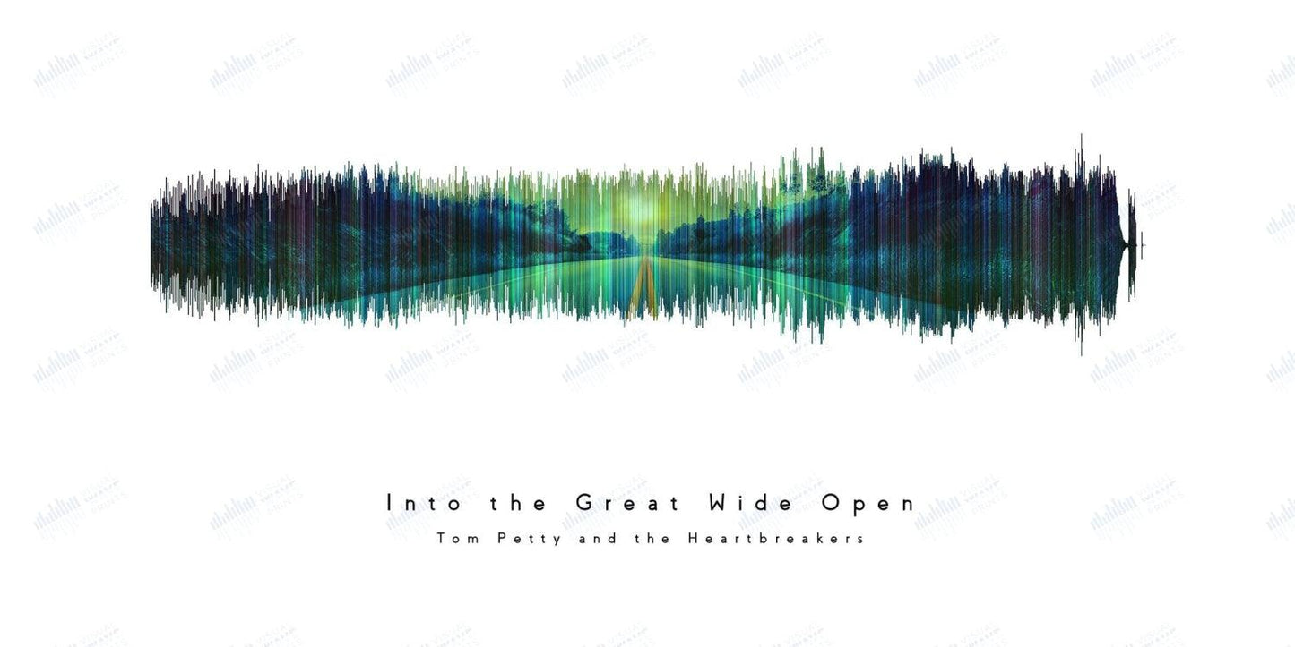 Into the Great Wide Open by Tom Petty - Visual Wave Prints