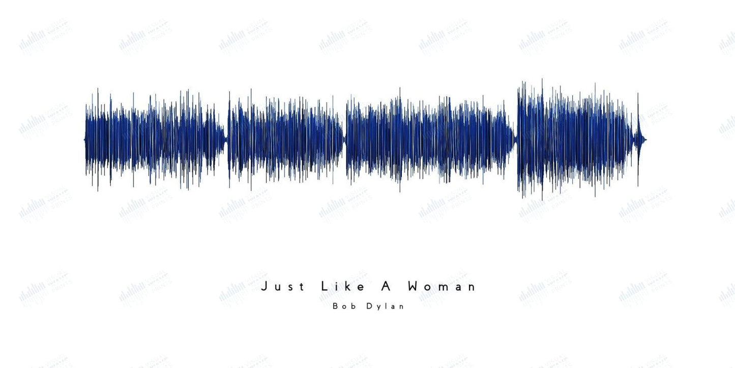 Just Like a Woman by Bob Dylan - Visual Wave Prints