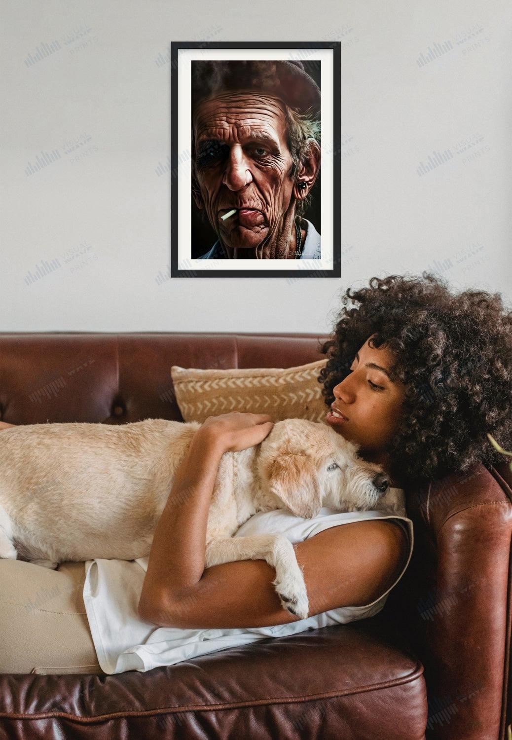 Keith Richards Original Portrait - Visual Wave Prints