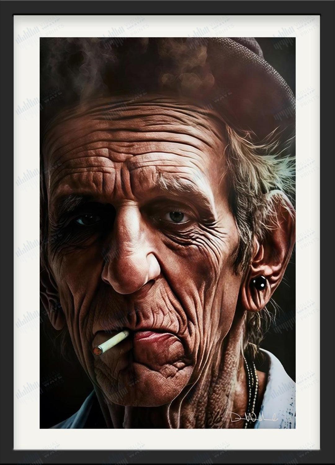 Keith Richards Original Portrait - Visual Wave Prints