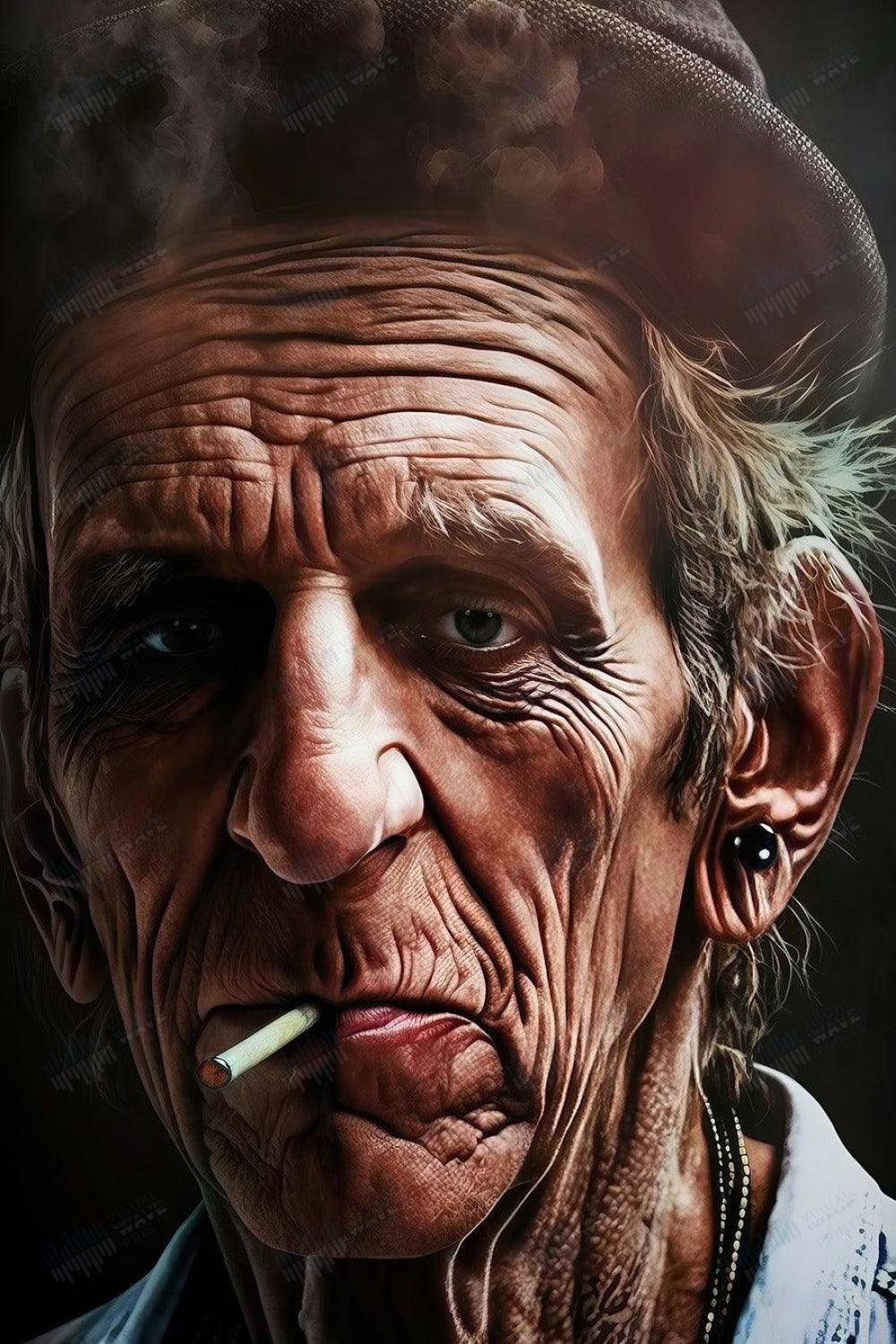 Keith Richards Original Portrait - Visual Wave Prints