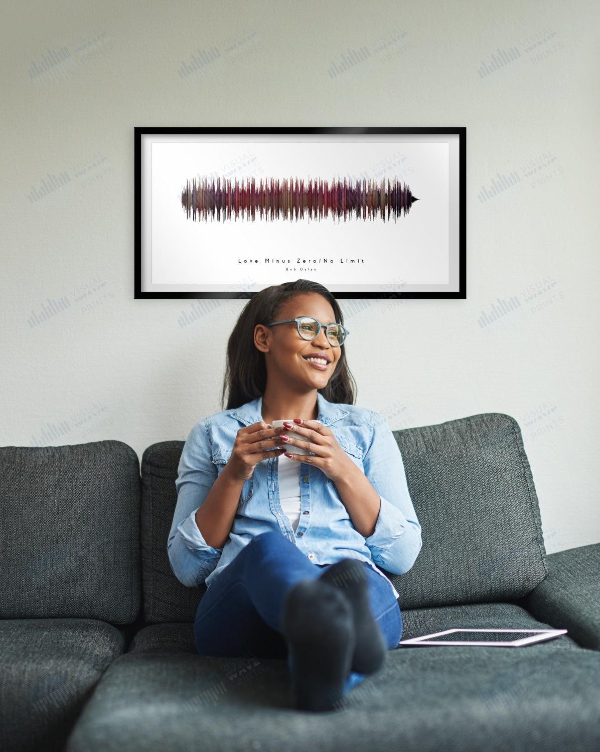 Love Minus Zero/No Limit by Bob Dylan - Visual Wave Prints