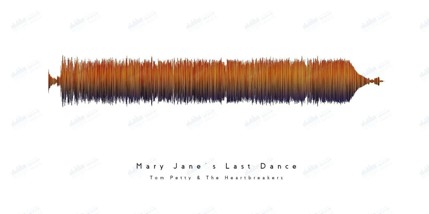 Mary Jane's Last Dance by Tom Petty & The Heartbreakers - Visual Wave Prints