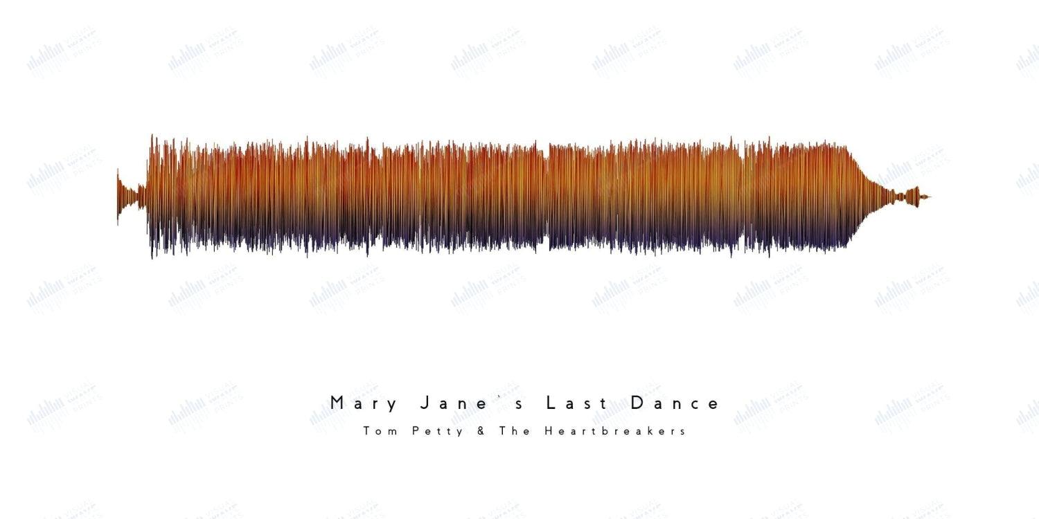 Mary Jane's Last Dance by Tom Petty & The Heartbreakers - Visual Wave Prints