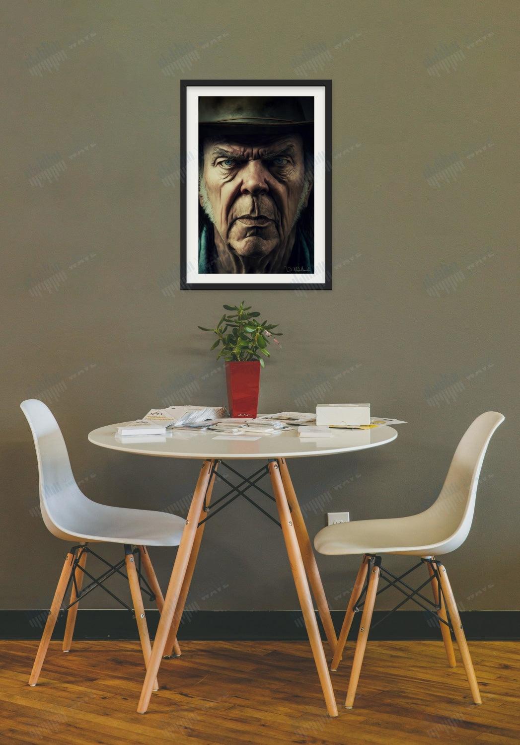 Neil Young Original Portrait - Visual Wave Prints