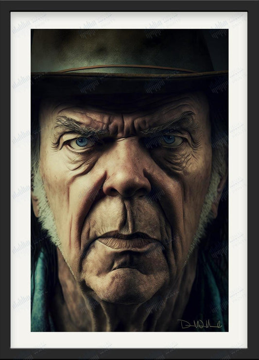 Neil Young Original Portrait - Visual Wave Prints