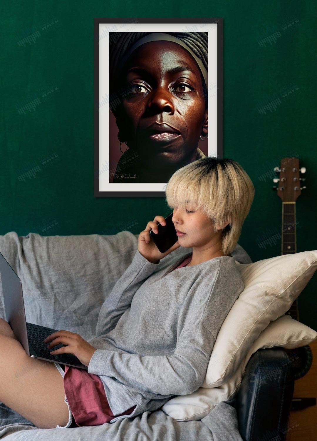 Nina Simone Original Portrait - Visual Wave Prints