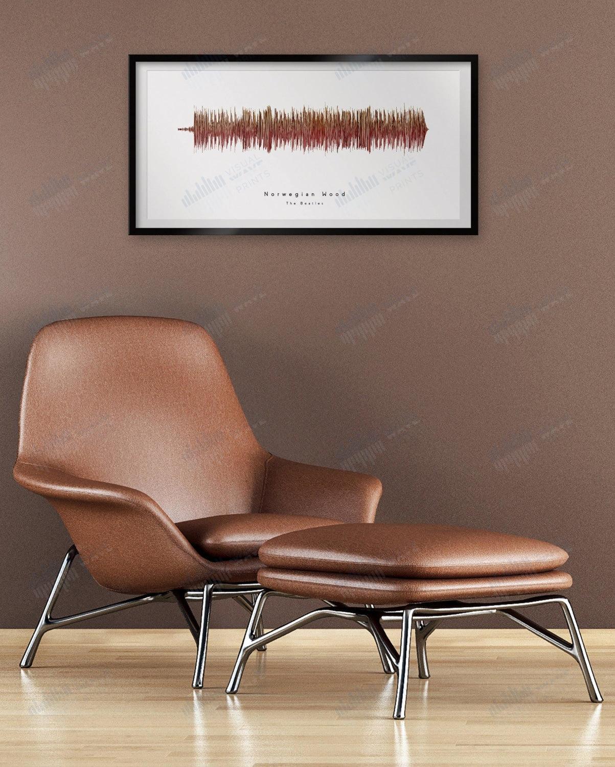 Norwegian Wood by the Beatles - Visual Wave Prints