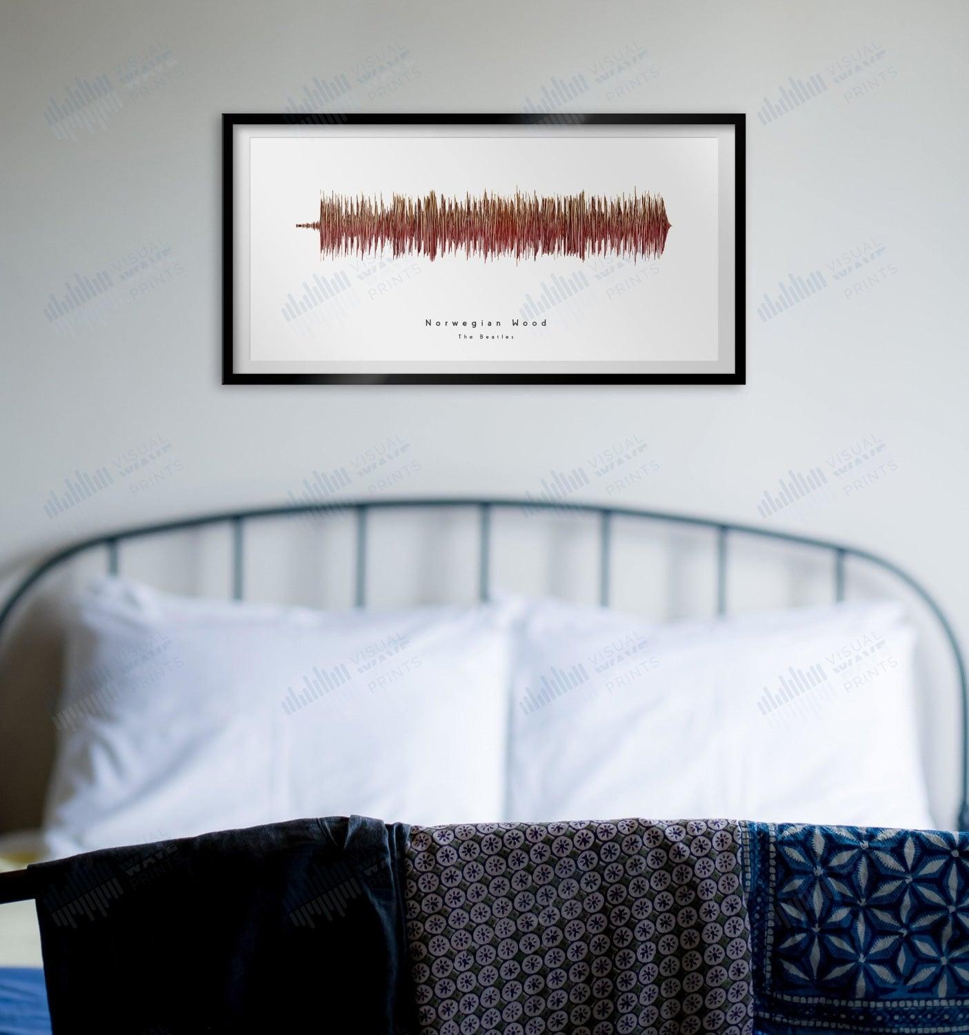 Norwegian Wood by the Beatles - Visual Wave Prints