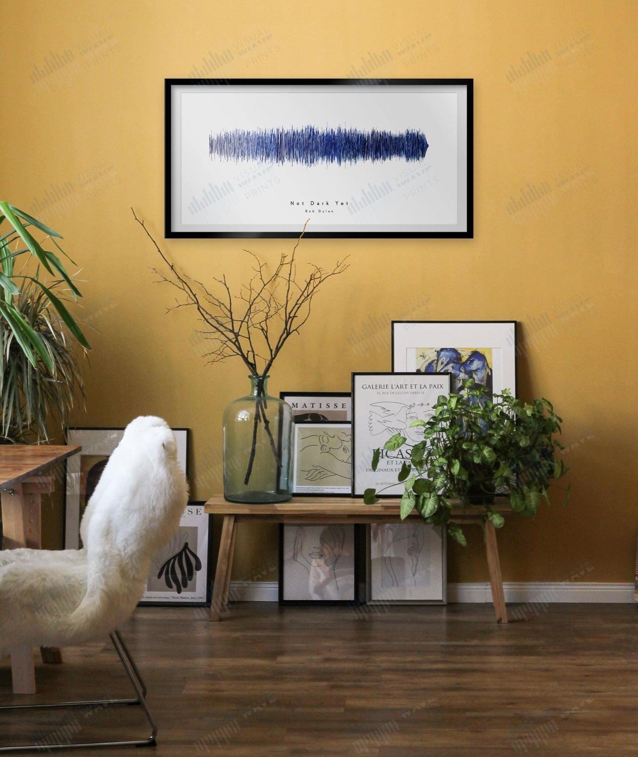 Not Dark Yet by Bob Dylan - Visual Wave Prints