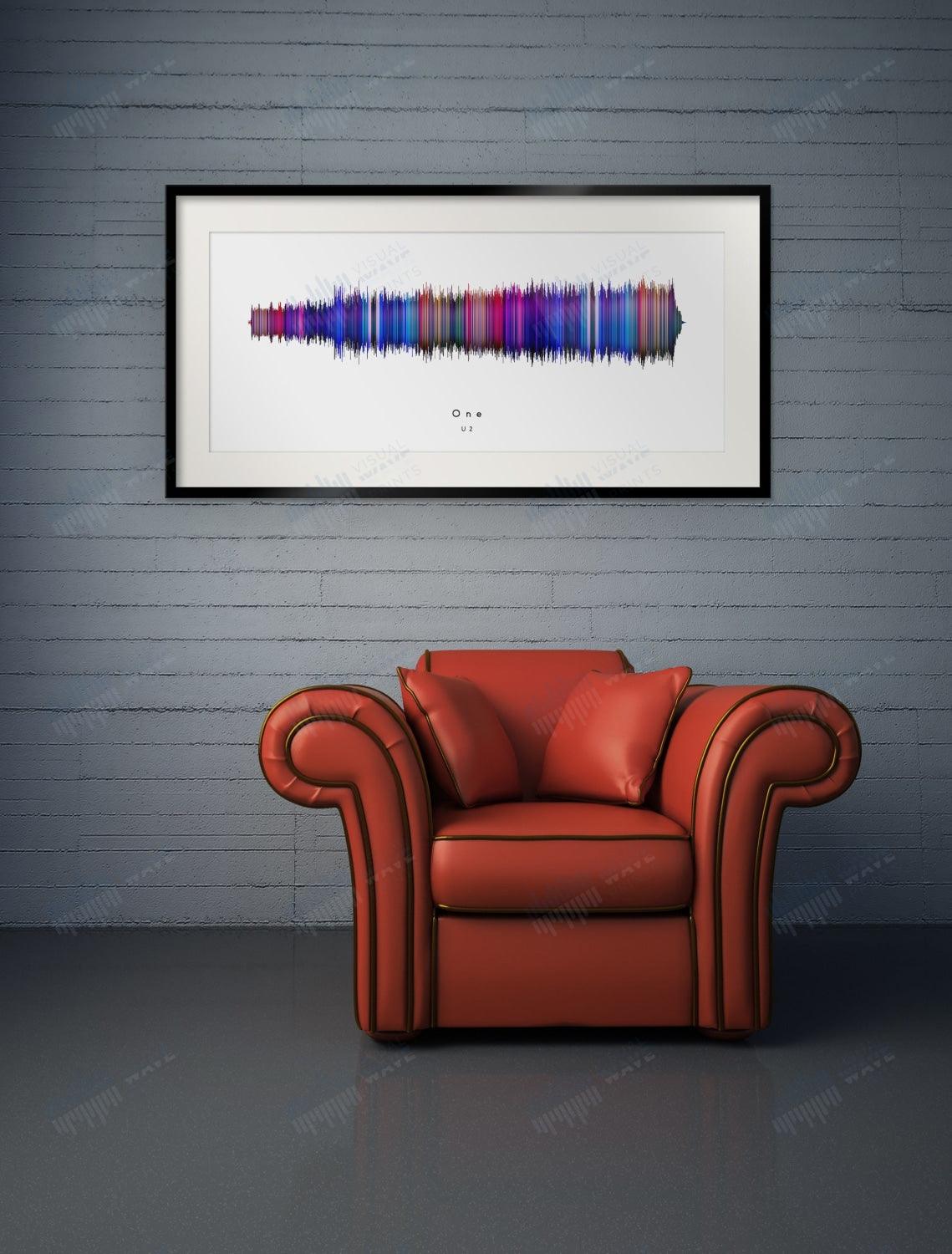 One by U2 - Visual Wave Prints